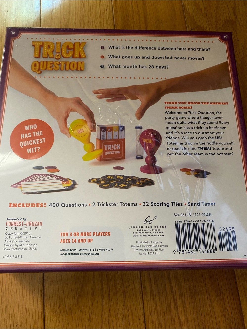 Trick Question Board Game Back - Picture 2 of 2